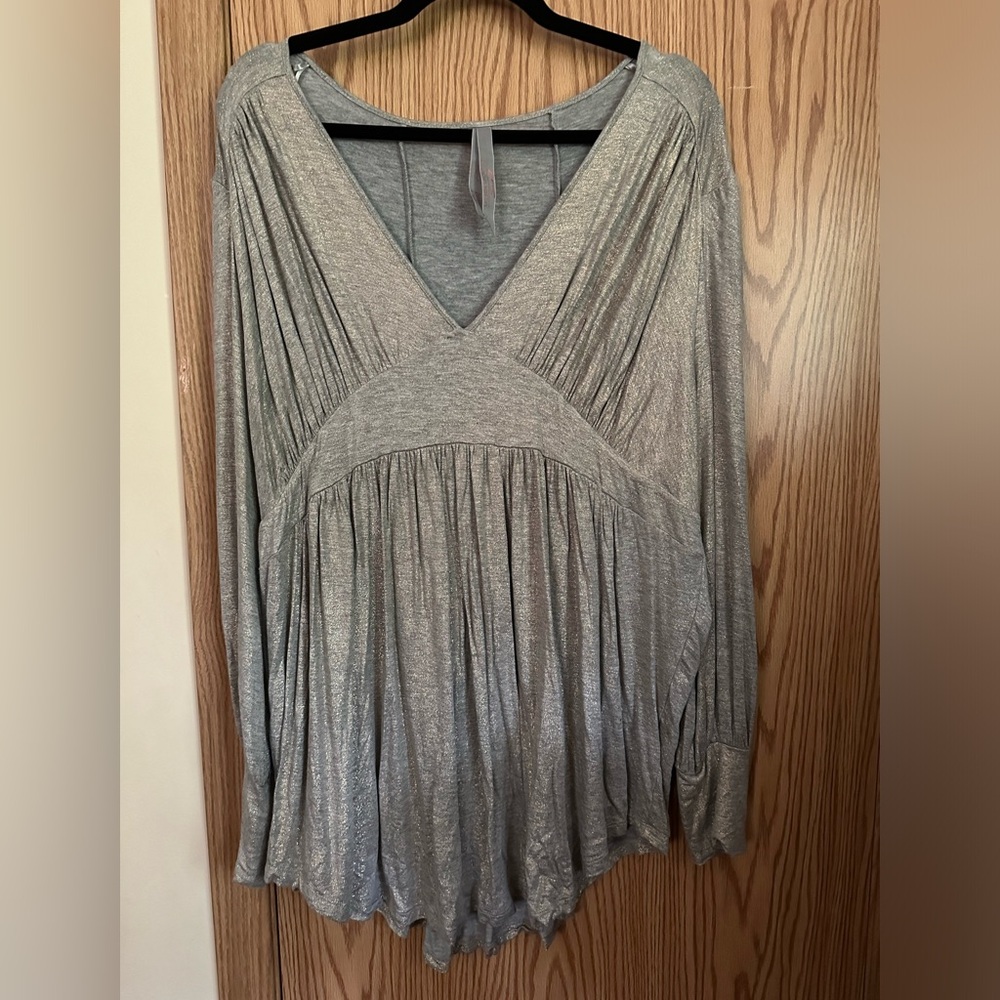 Melissa McCarthy Seven7 tunic empire waist long cuffed sleeves NWOT, v-neck 1X